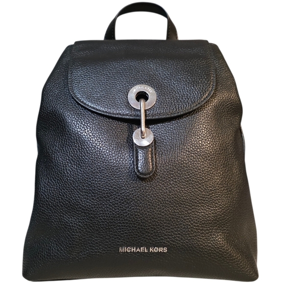 Michael Kors Handbags - Michael Kors Raven Medium Leather Backpack